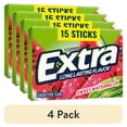 thumbnail image 1 of (4 pack) Extra Sweet Watermelon Sugar Free Chewing Gum, Single Pack - 15 Stick, 1 of 11