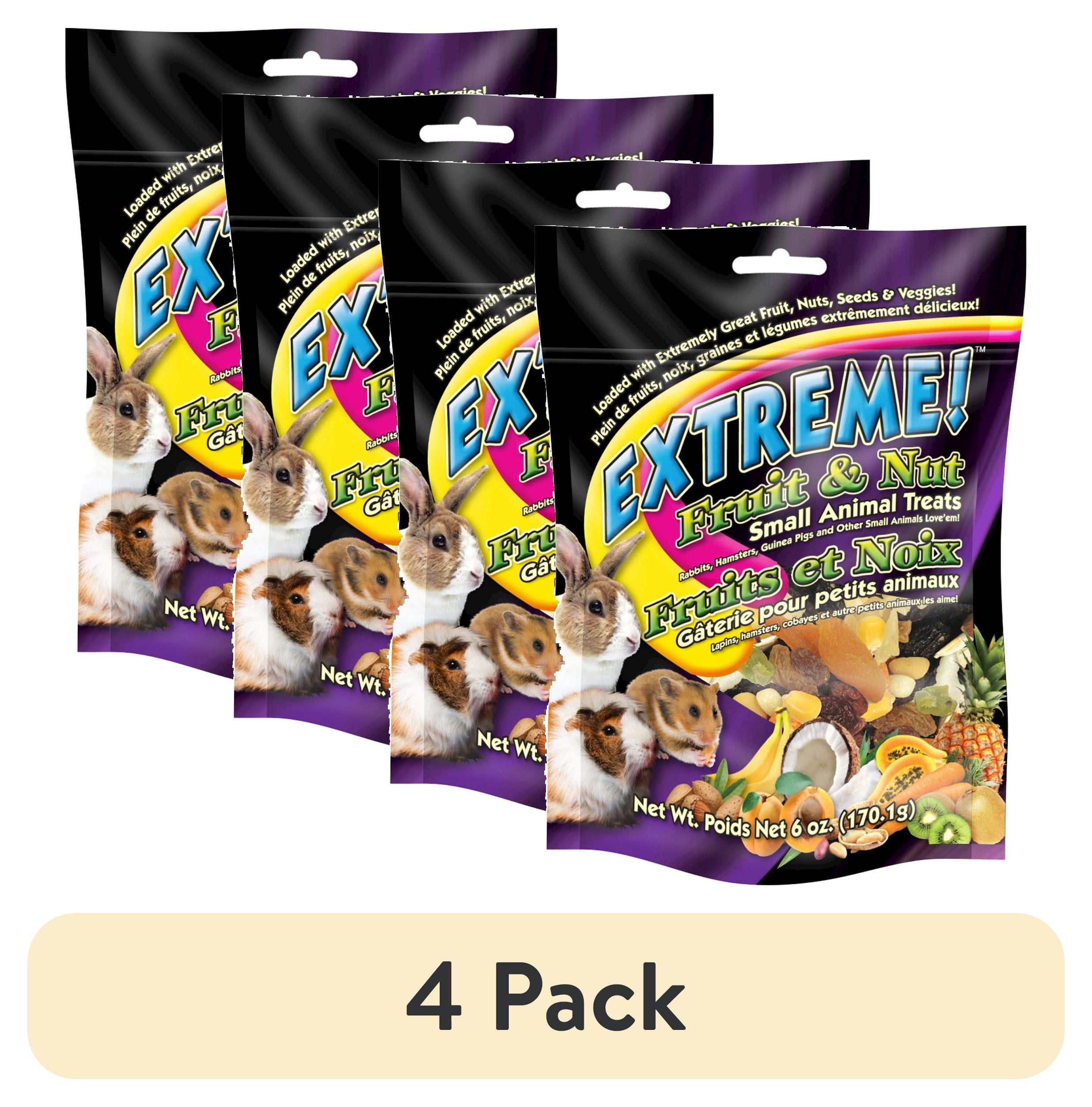 (4 pack) Extreme! Small Animal Treats, Fruit and Nut 6 oz