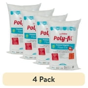 4 pack Poly-Fil Polyester Fiberfill Stuffing, 50oz Bag, by Fairfield