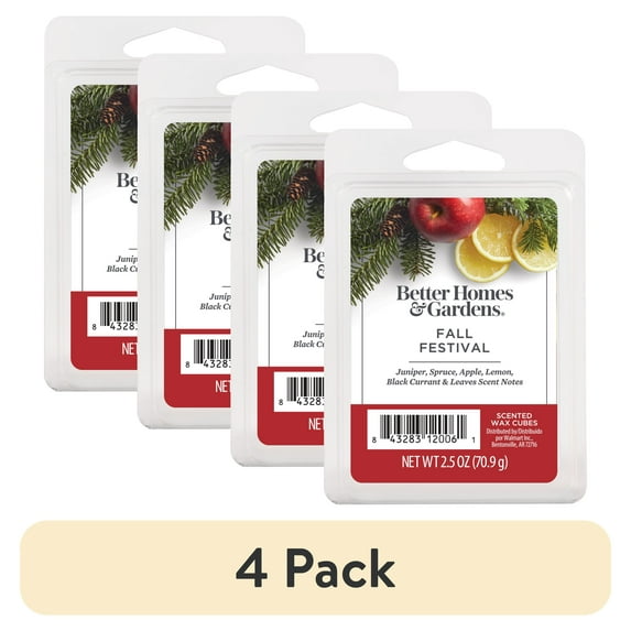 (4 pack) Fall Festival Scented Wax Melts, Better Homes & Gardens, 2.5 oz