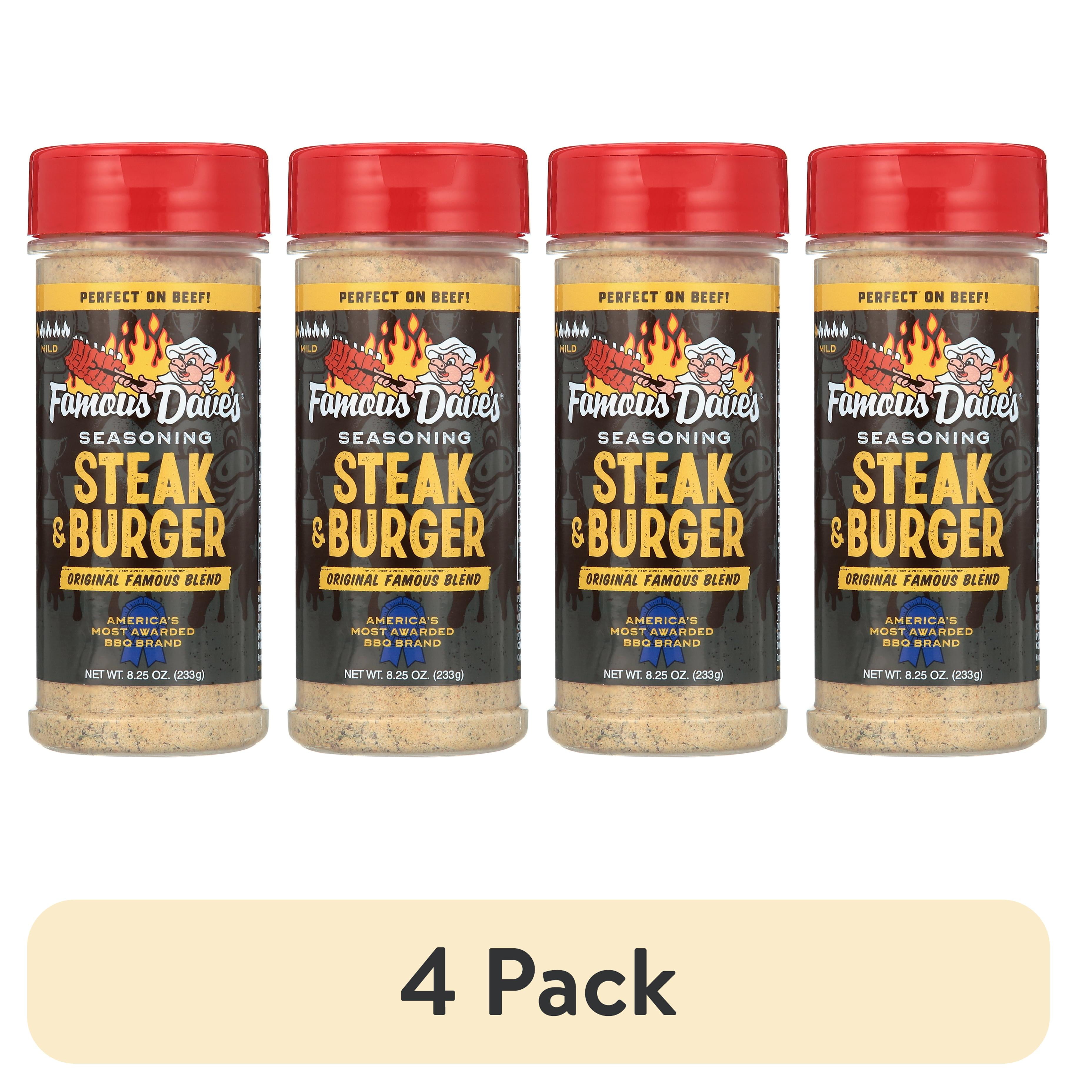 (4 pack) Famous Dave's Steak & Burger Seasoning 8.25 oz - Walmart.com