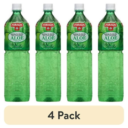 (4 pack) Faraon Aloe Vera Original Flavored Drink, 50.7 oz