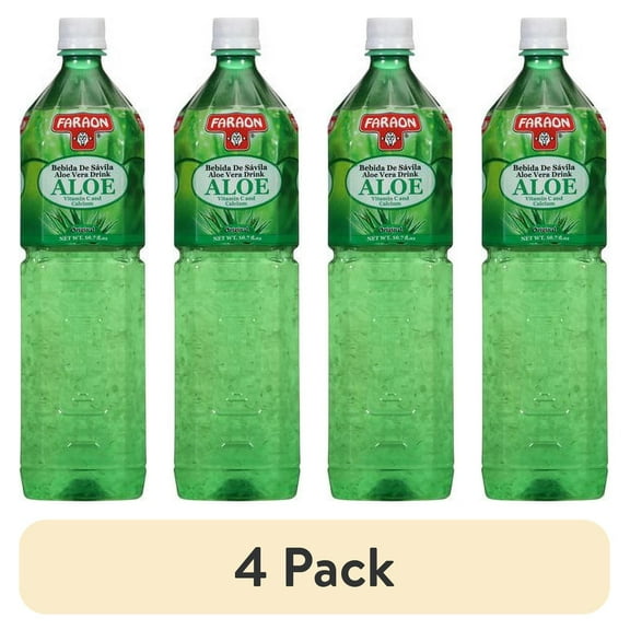 (4 pack) Faraon Aloe Vera Original Flavored Drink, 50.7 oz
