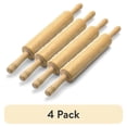 thumbnail image 1 of (4 pack) Farberware Classic Wood Rolling Pin - Moisture Resistant, Real Wood - 17.75 Inch, Natural, 1 of 6