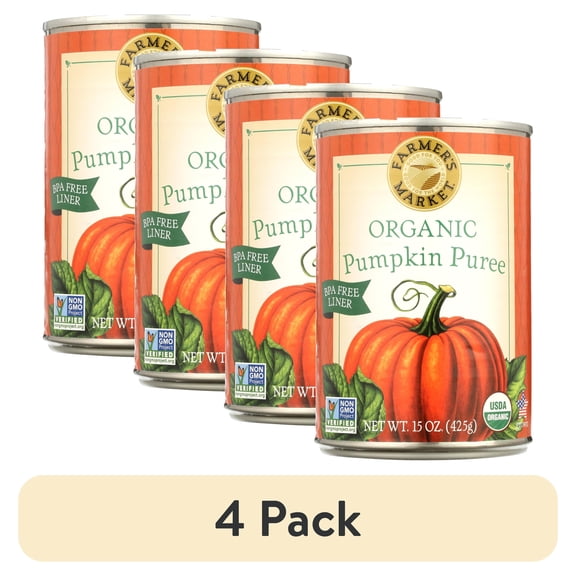 (4 pack) Farmers Market Foods Farmers Market  Pumpkin, 15 oz