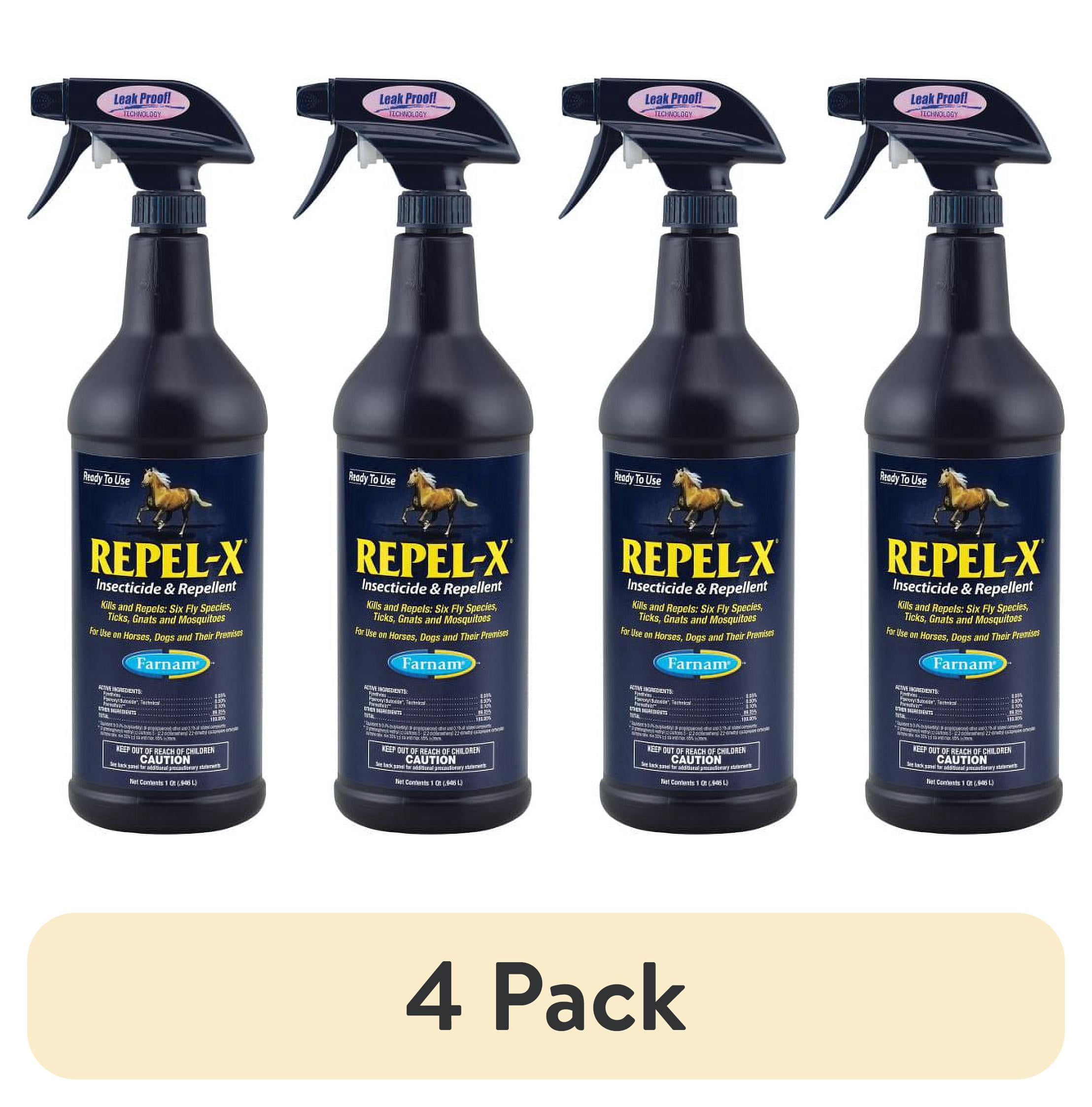 (4 pack) Farnam Repel-X Emulsifiable Fly Spray for Horses and Dogs ...