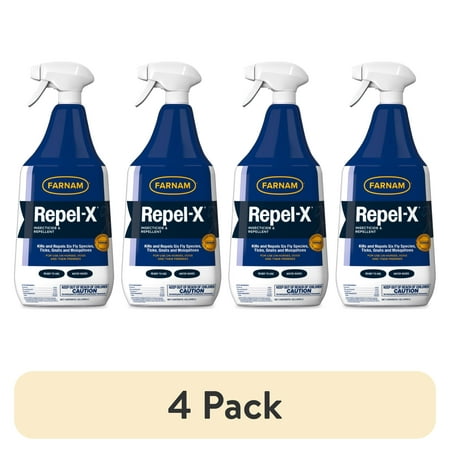 (4 pack) Farnam Repel-X Insecticide & Repellent 32 Ounces