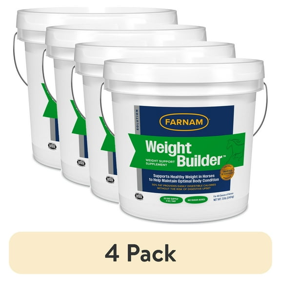 (4 pack) Farnam Weight Builder Equine Weight Supplement 7.5 pounds