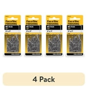 (4 pack) Fas-n-tite Bright Wire Finishing Nails, 17 x 1", Steel, Silver, Interior Nails