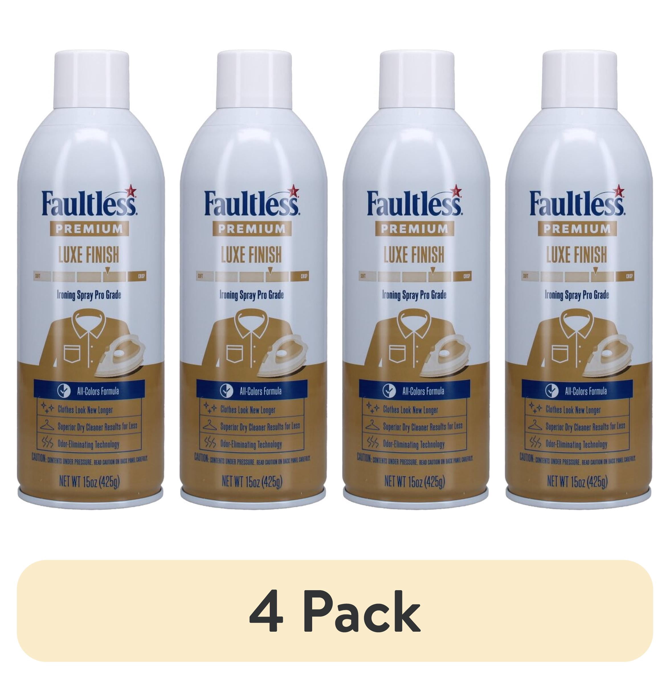 (4 pack) Faultless Fabric Starch Ironing Spray Firm Finish 15 oz