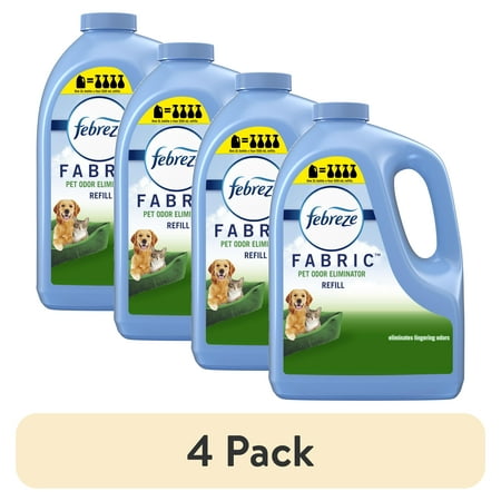 (4 pack) Febreze Fabric Spray Air Freshener, Odor-Fighting, Pet Odor Fighter, 67.6 oz Refill