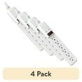 thumbnail image 1 of (4 pack) Fellowes Basic Home/Office Surge Protector, 6 Outlets, 15 ft Cord, 450 Joules, Platinum -FEL99036, 1 of 4