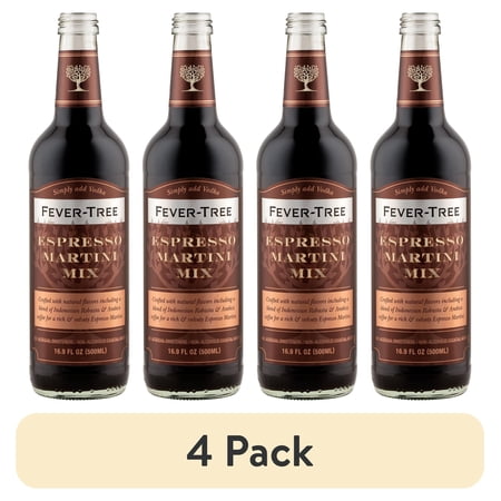 (4 pack) Fever-Tree Espresso Martini, 500 ML Glass Bottle, 0% ABV