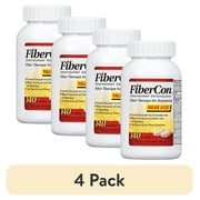 4 pack FiberCon Fiber Therapy for Regularity Supplement 140 Caplets