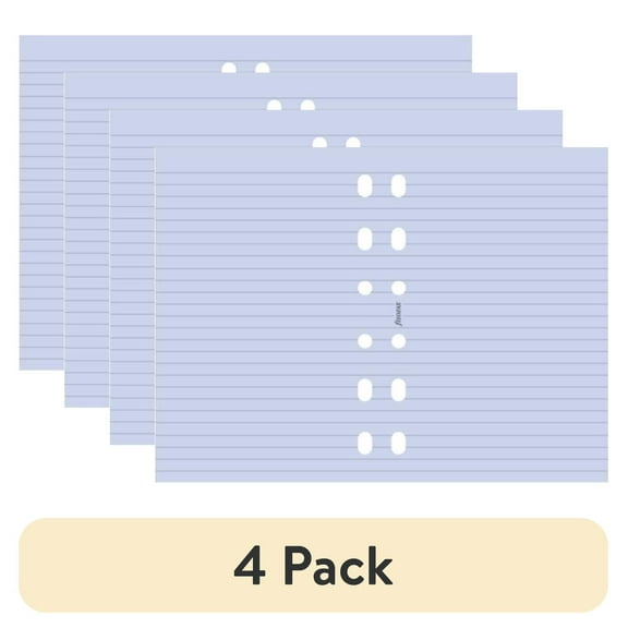 (4 pack) Filofax - Papers Ruled Notepaper - Lavender - Pocket Size