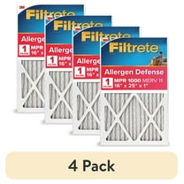 (4 pack) Filtrete 16x25x1 HVAC Furnace Air Filter, MPR 1000 MERV 11, Allergen Defense, 1 Filter