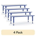 thumbnail image 1 of (4 pack) Flash Furniture Wren Rectangular Adjustable Classroom Activity Table for Kids, Gray/Blue, 1 of 13