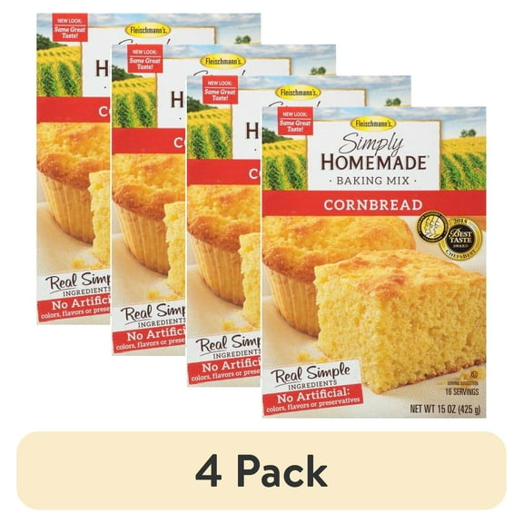 (4 pack) Fleischmann's, Simply Homemade, Cornbread Baking Mix