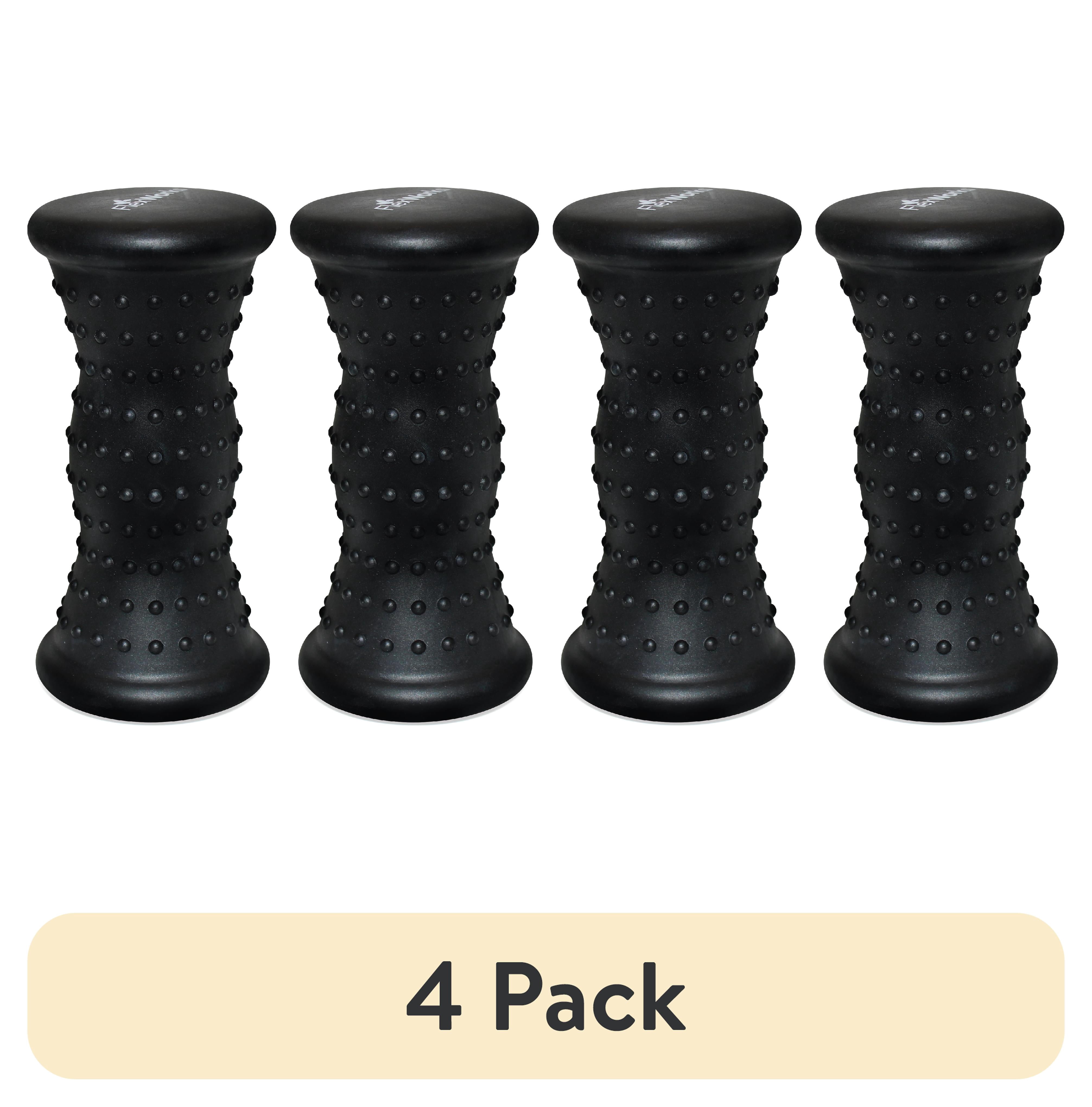 (4 pack) FlexWorks Foot Massage Roller with Hot & Cold Therapy, Black