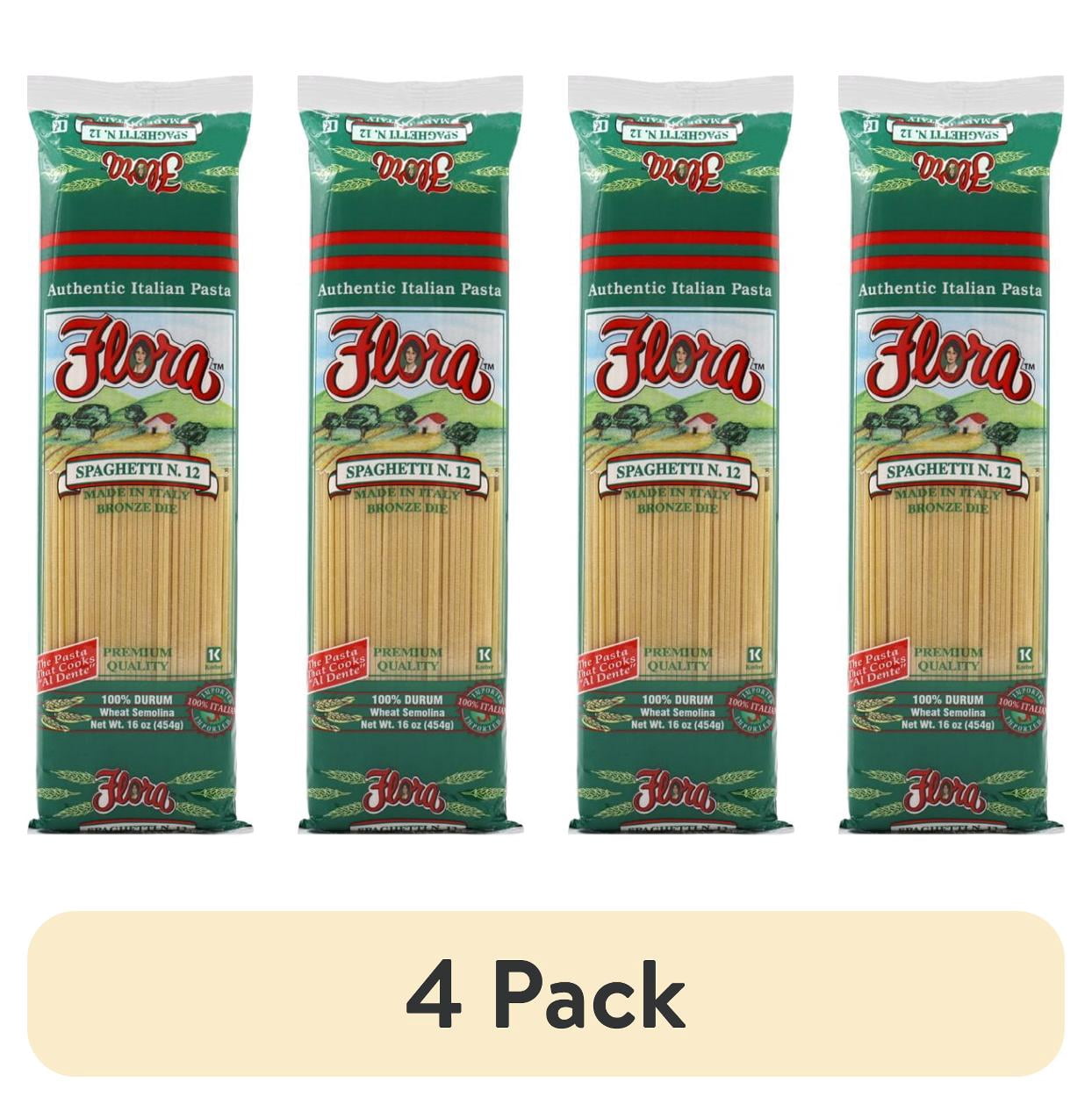 (4 pack) Flora Fine Foods Spaghetti N. 12, 16 oz