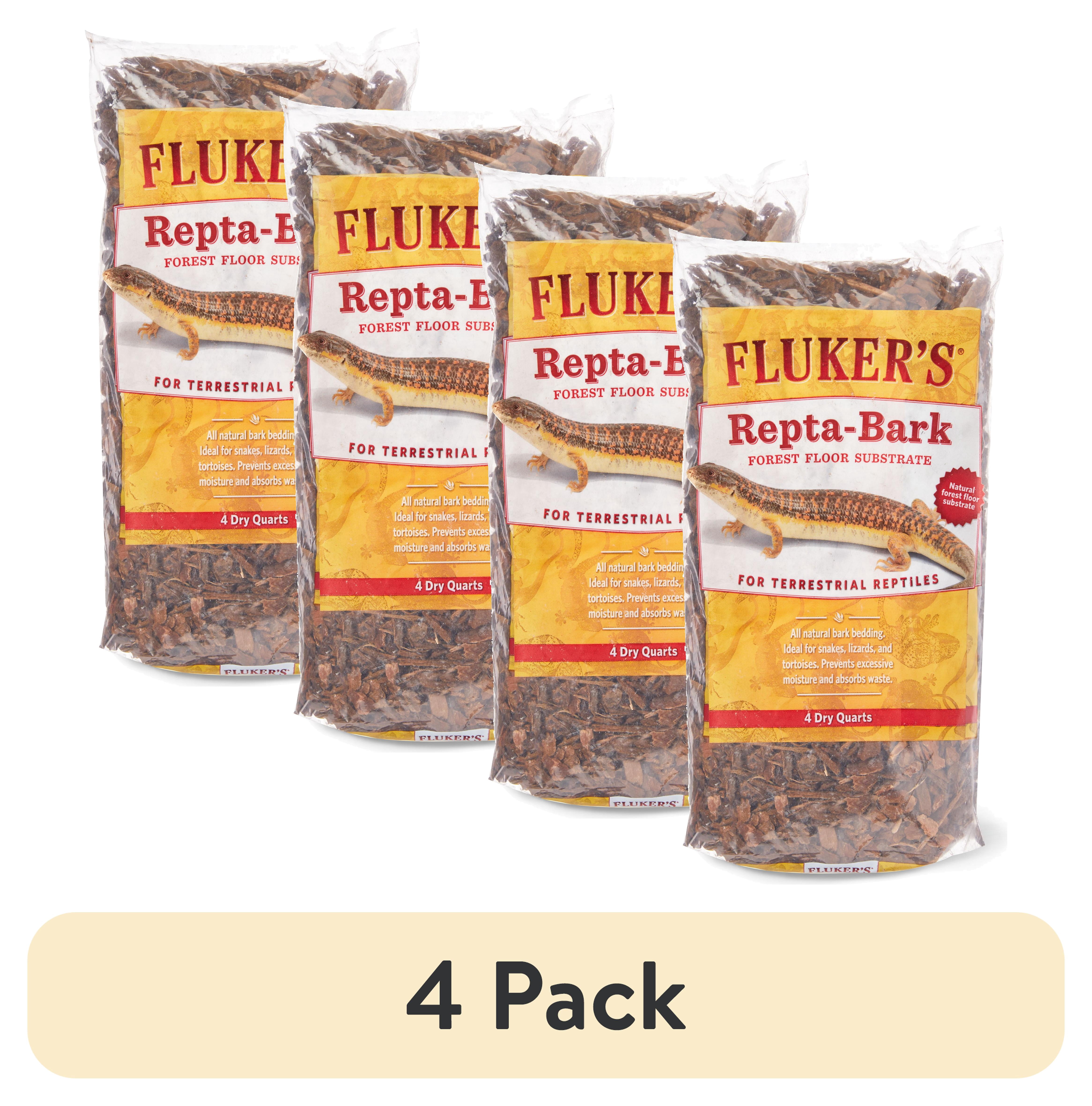 (4 pack) Fluker's Aquaculture Repta Bark, 4 Qt, Reptile, Amphibian