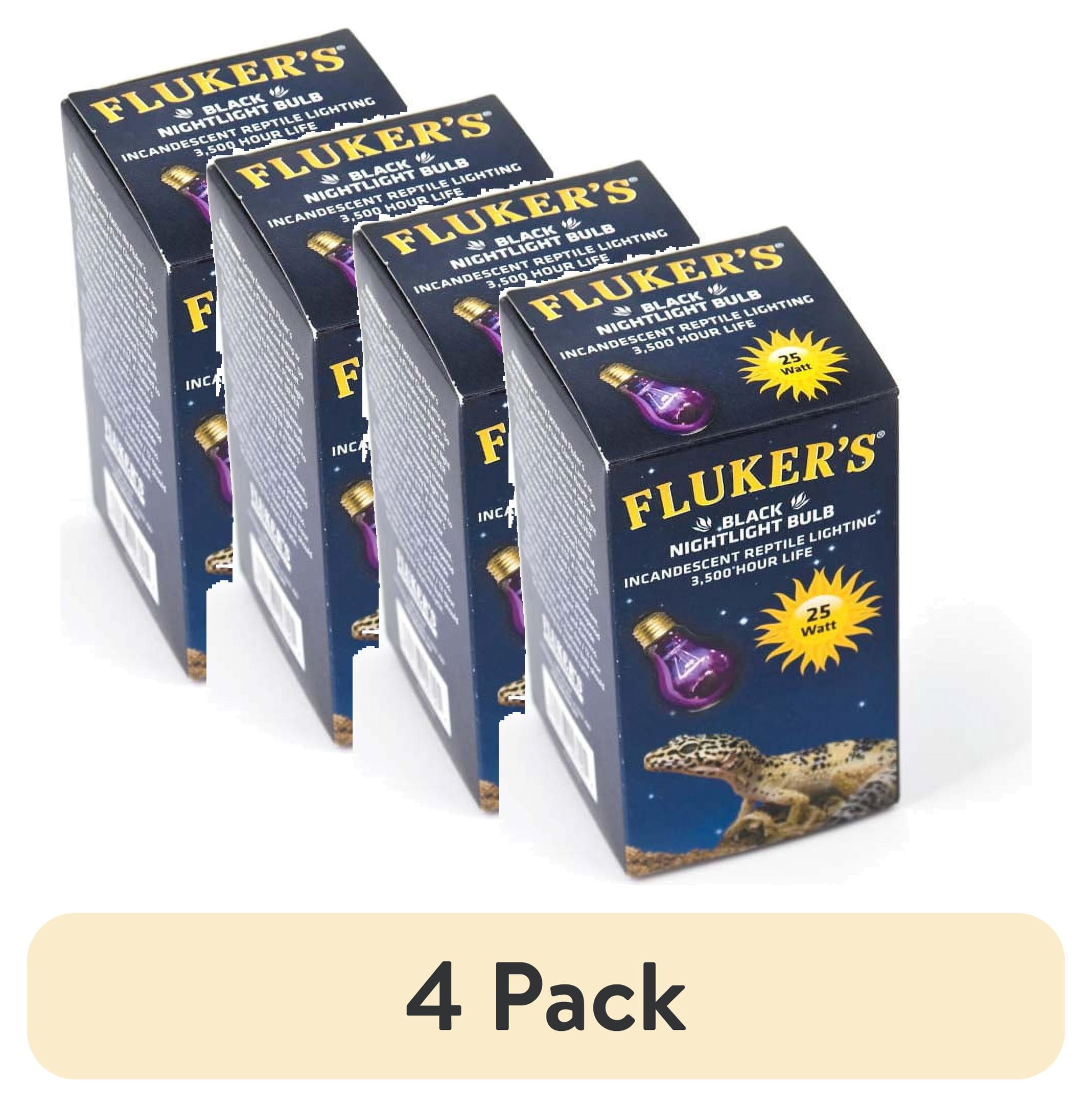 (4 pack) Fluker's Black Night Bulb, 25 Watt