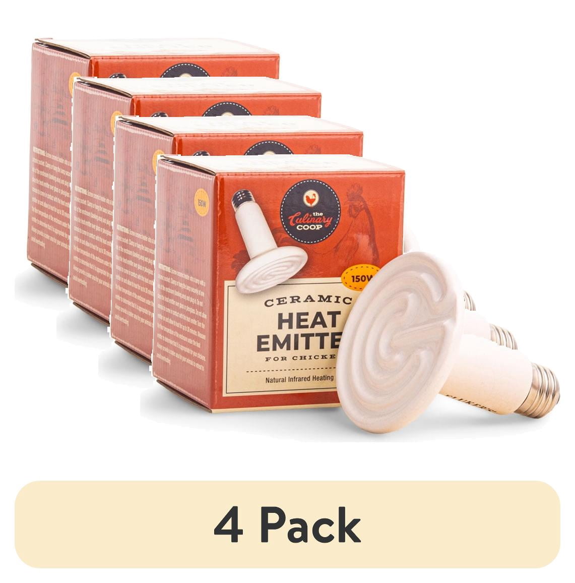 (4 pack) Fluker's Culinary Coop Ceramic Heat Emitter 150 Watt