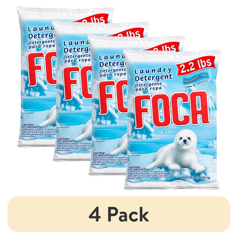 IRISÈ Burrape Foca Sale 4 pack) Foca Powder Laundry Detergent for Tough Stains, Enzyme