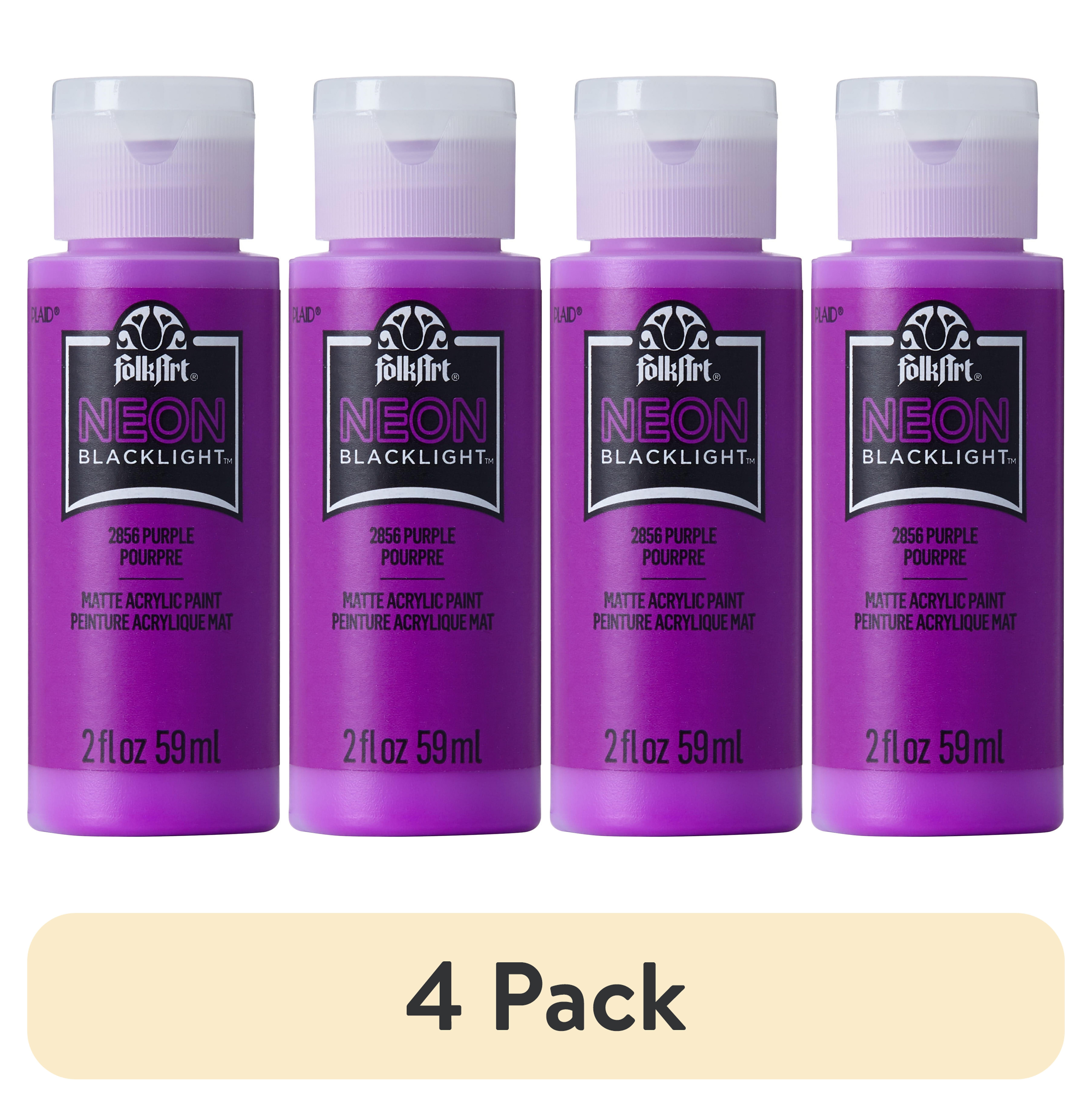 4 pack) (4 pack) FolkArt Neon Blacklight Acrylic Craft Paint