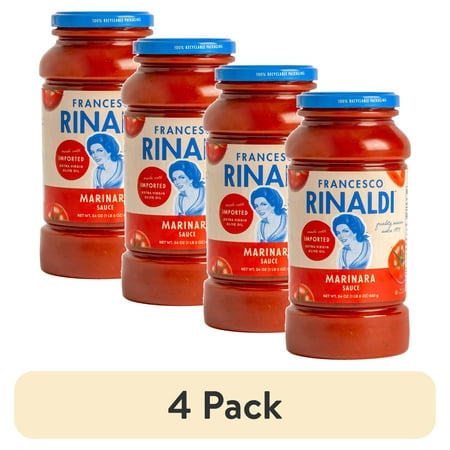 (4 pack) Francesco Rinaldi, Marinara Sauce, 24 Oz, Low Fat, Gluten-Free, No Saturated Fat