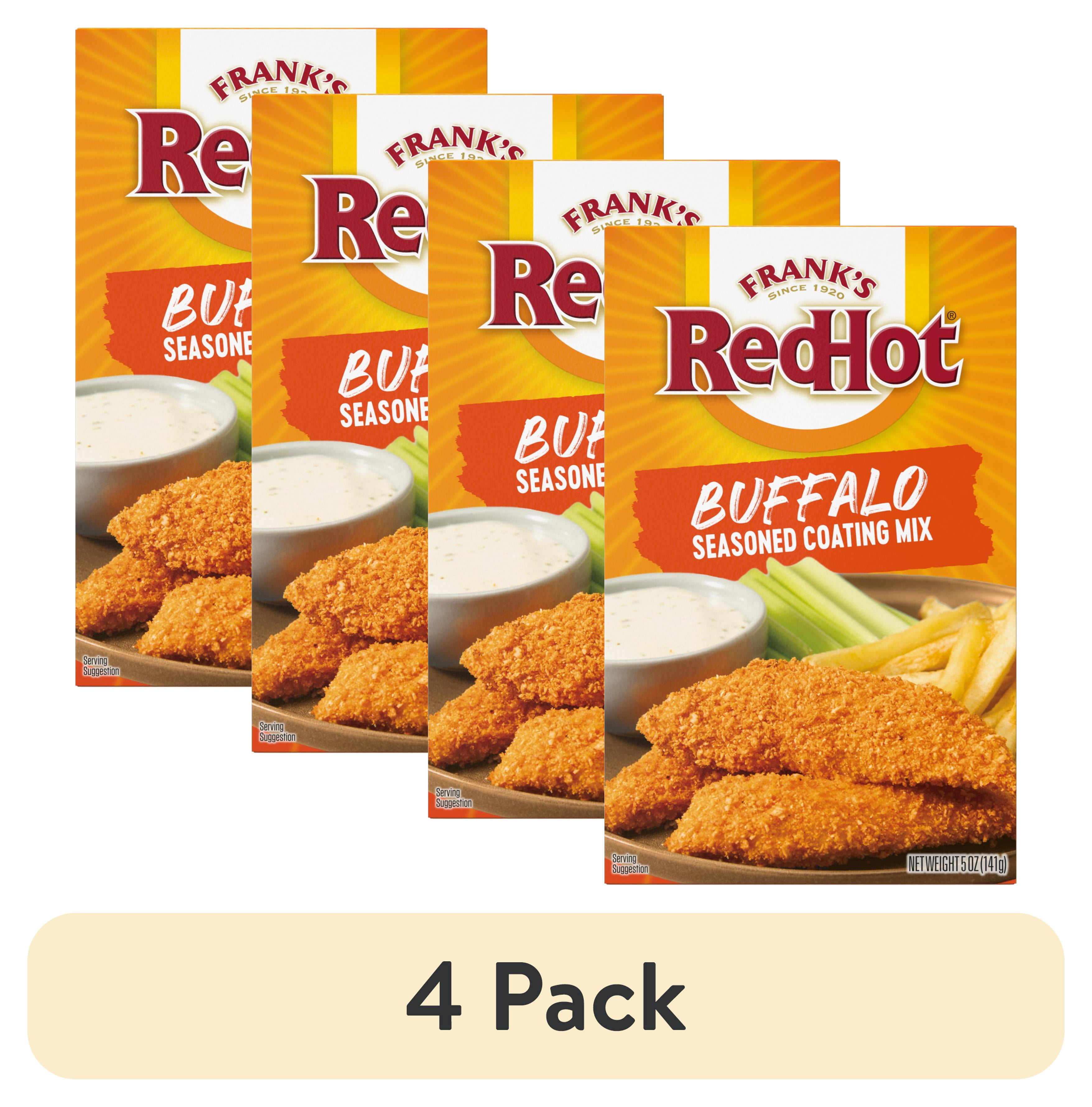 (4 pack) Frank's RedHot Buffalo Seasoned Coatings Mix, 5.0 oz Pouch