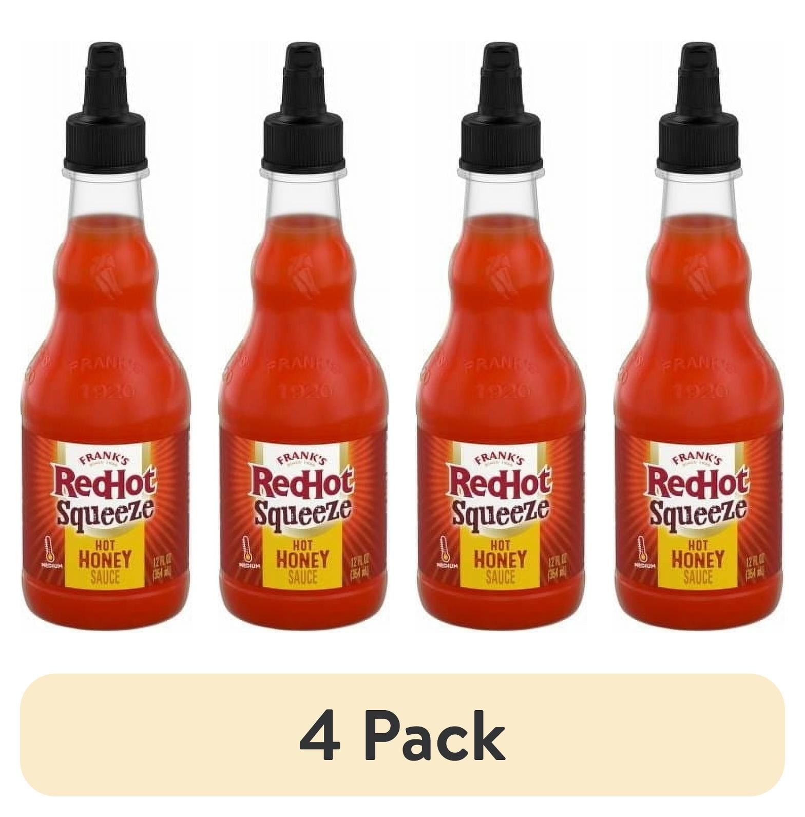 (4 pack) Frank's RedHot® Hot Honey Squeeze Hot Sauce 12 fl oz (Pack of 2)