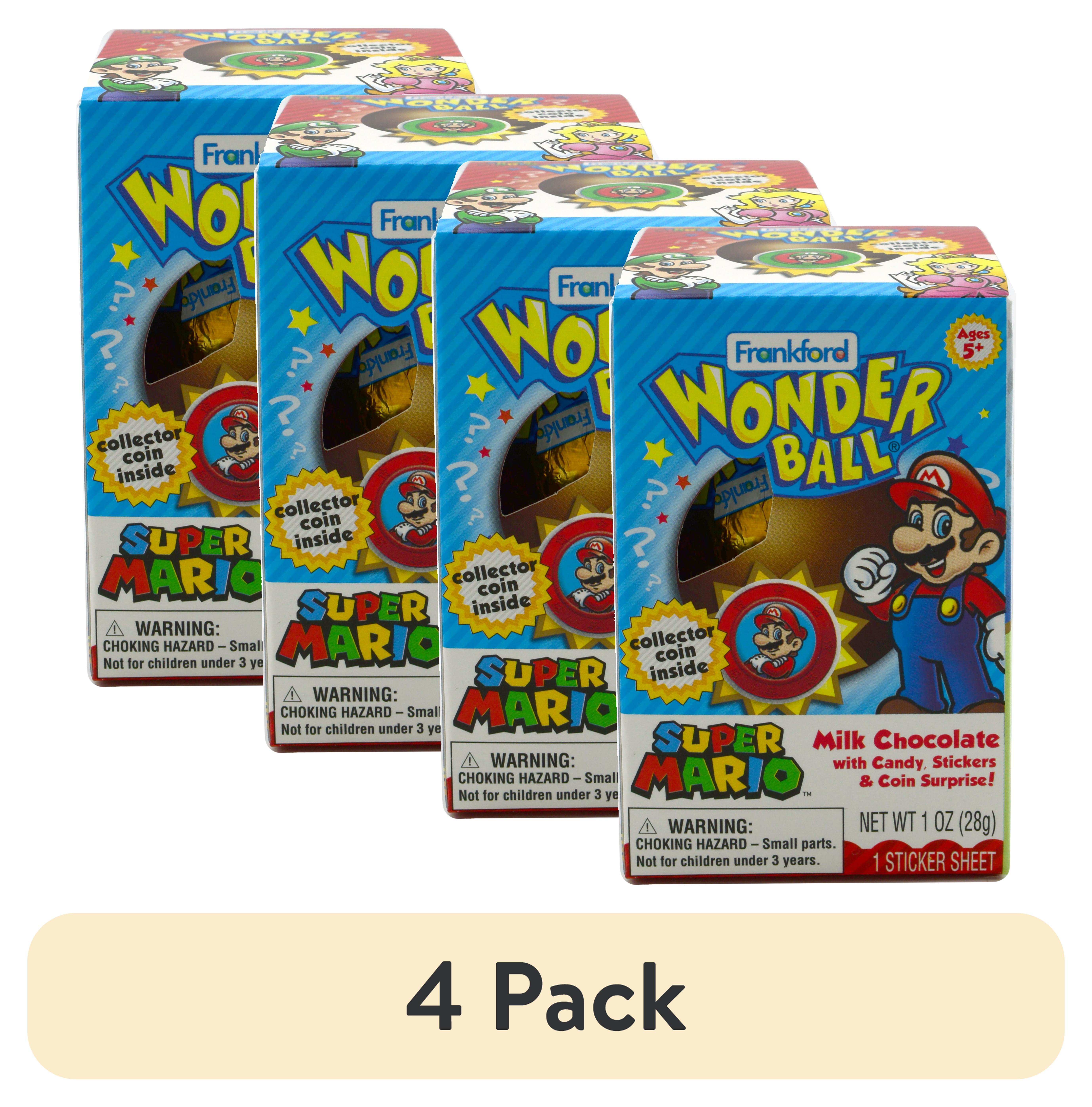 (Paquete de 4) Frankford Super Mario Bola de Chocolate con Leche Wonder Ball, Uso Diario, 1 Unidad