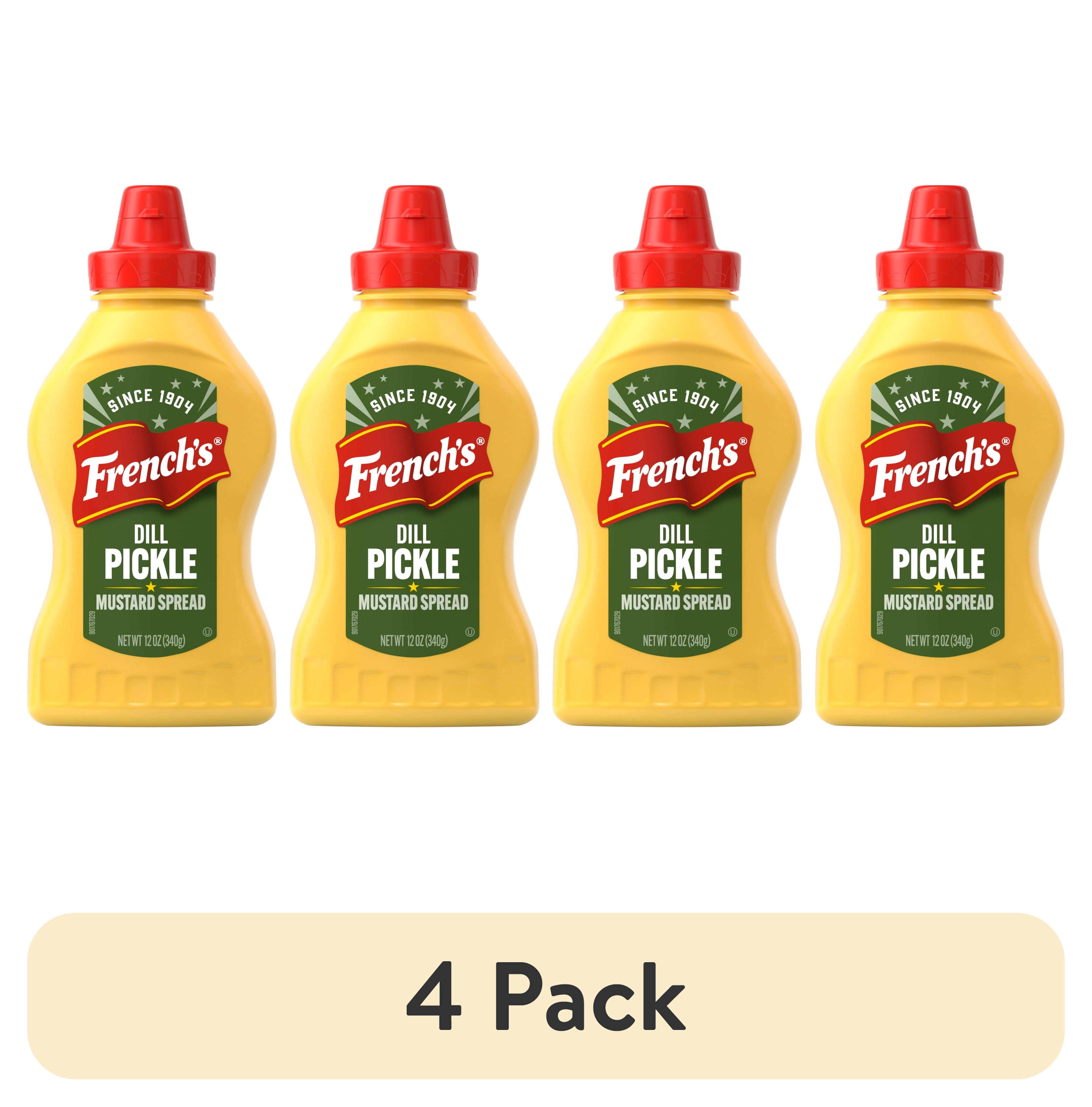 (4 pack) French's Dill Pickle Mustard, 12.0 oz