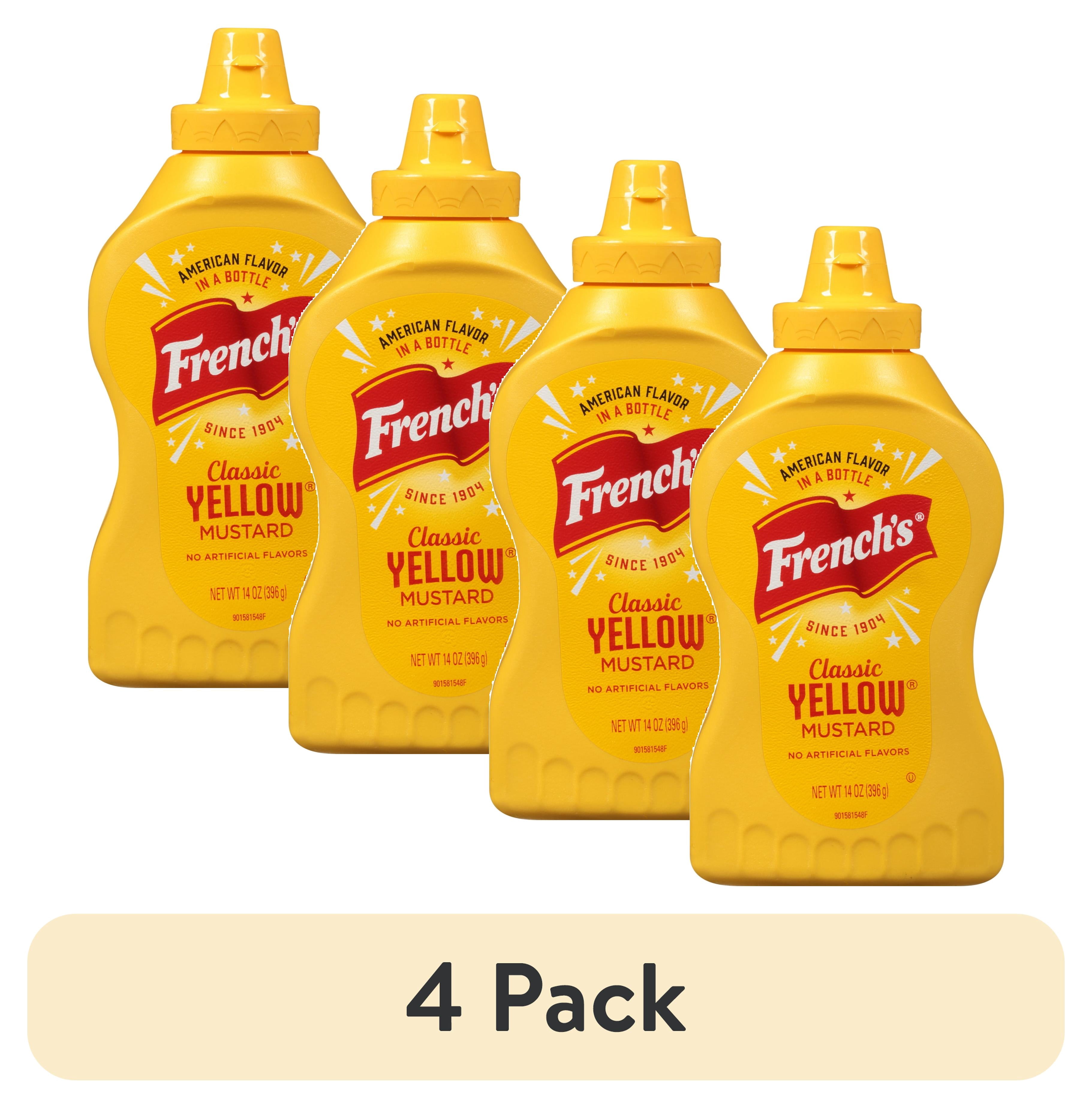 (4 pack) French's Kosher Classic Yellow Mustard, 14.0 oz Squeeze Bottle