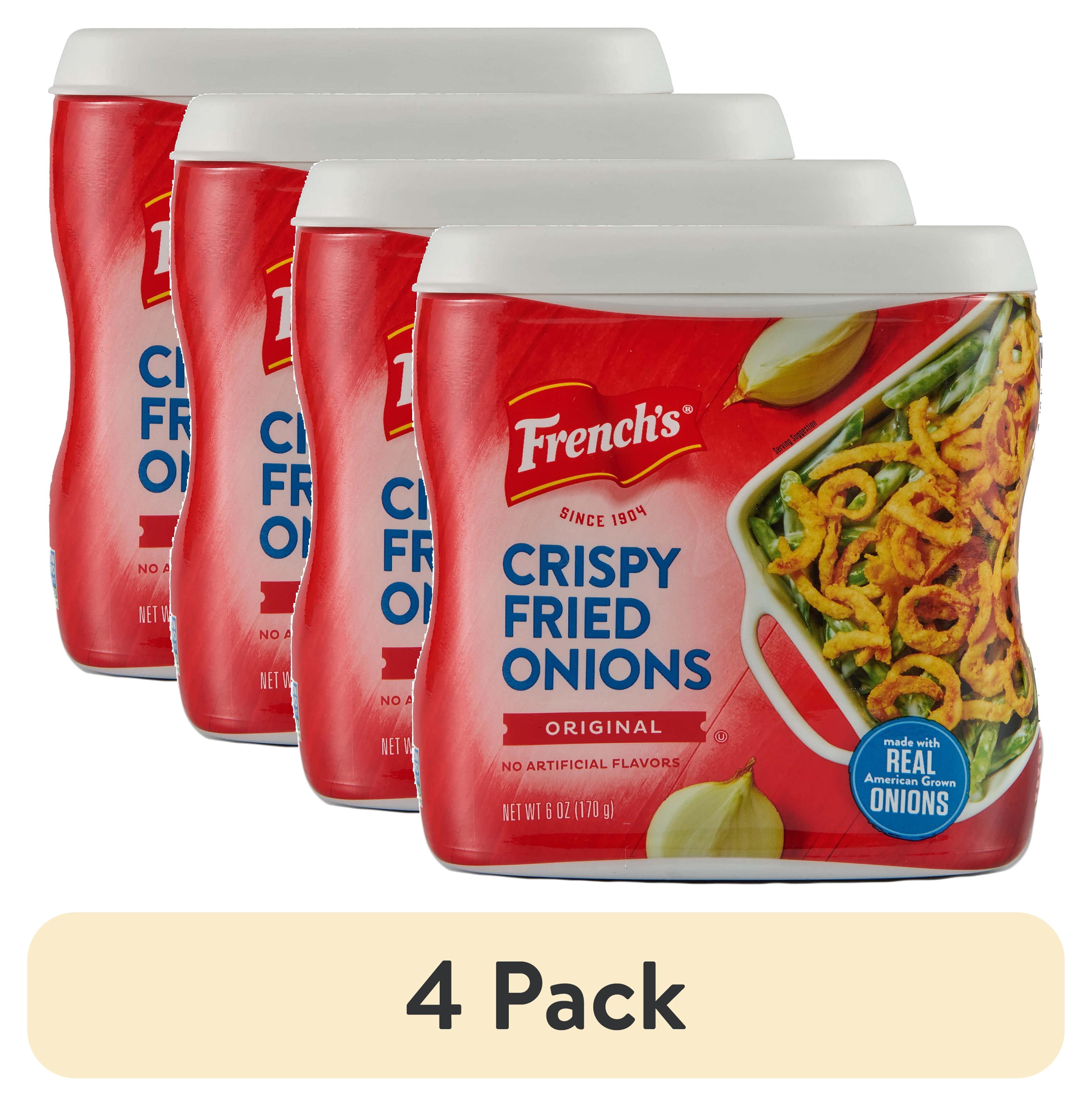 (4 pack) French's Kosher Original Crispy Fried Onions, 6.0 oz Can