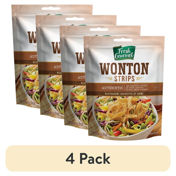 (4 pack) Fresh Gourmet Wonton Strips, 3.5oz