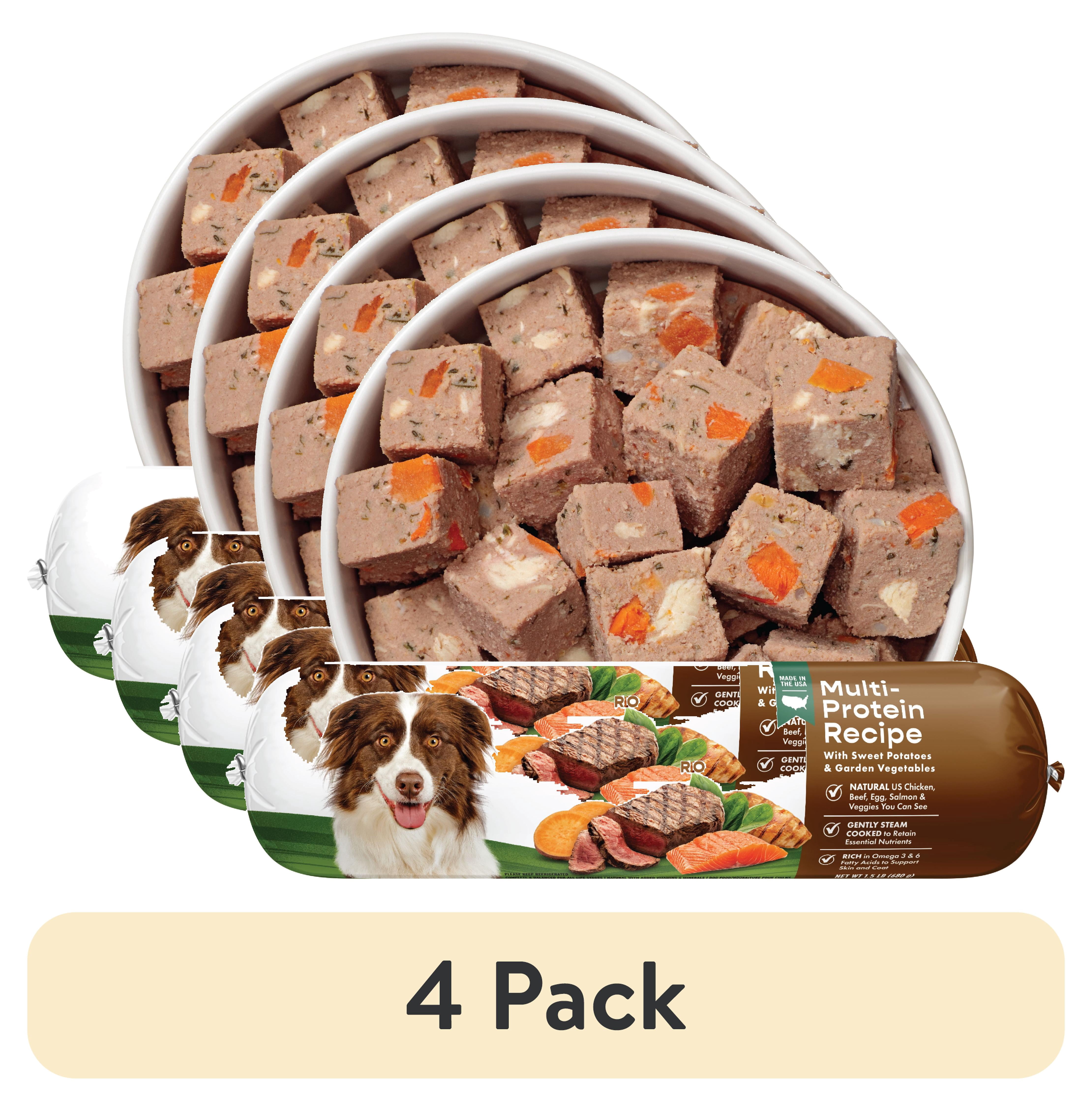 (4 pack) Freshpet Fresh Dog Food, Multi-Protein Recipe, Slice & Serve Roll, 1.5 lb.
