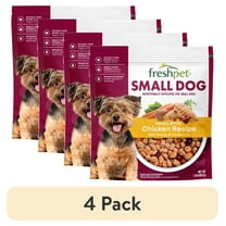 (4 pack) Freshpet Fresh Dog Food, Small Dog Chicken Recipe, Small Bites Freshly Roasted Meals, 1 lb.