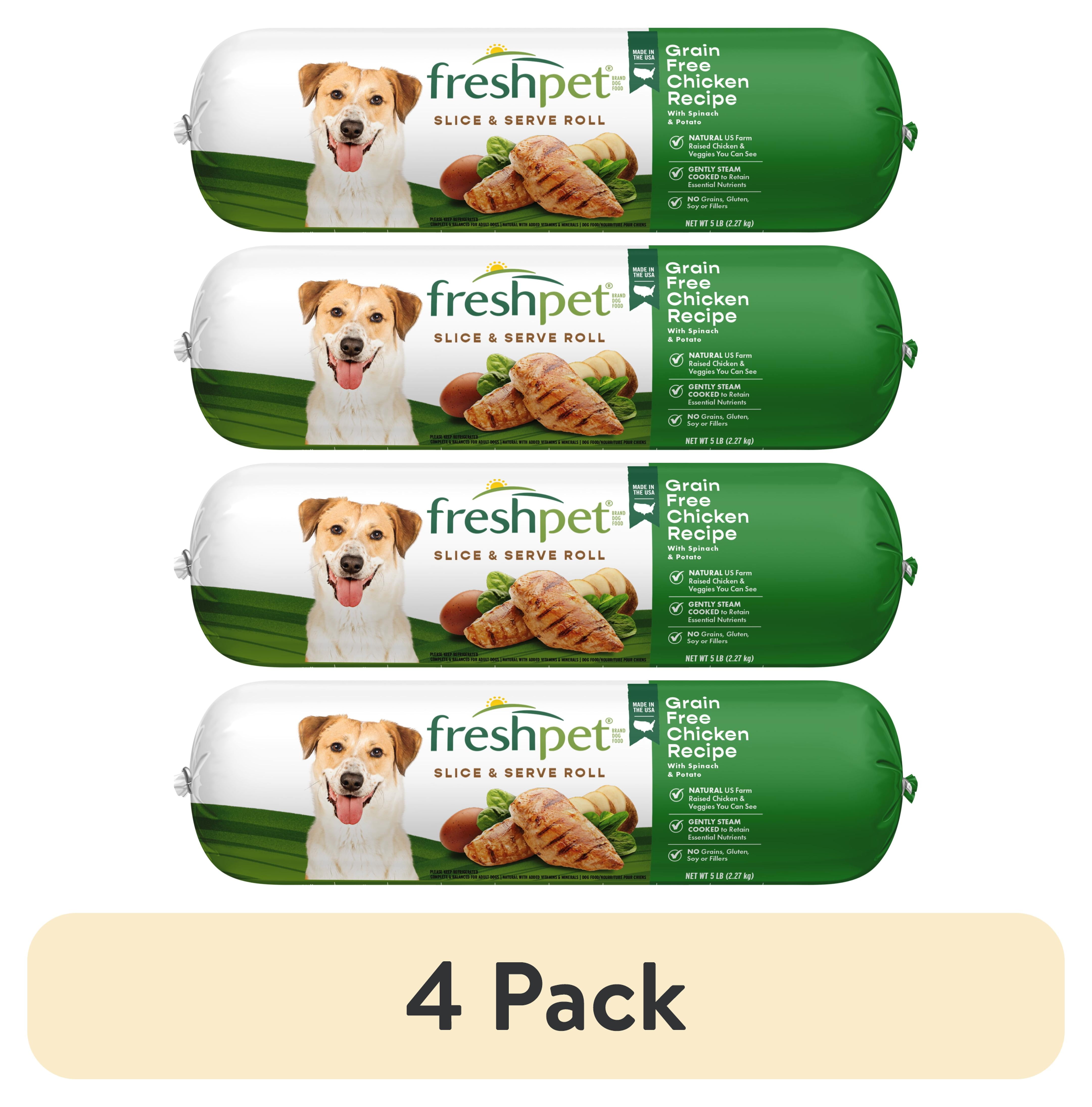 pack) Freshpet Fresh Dog Food, Grain Free Chicken Recipe, Slice