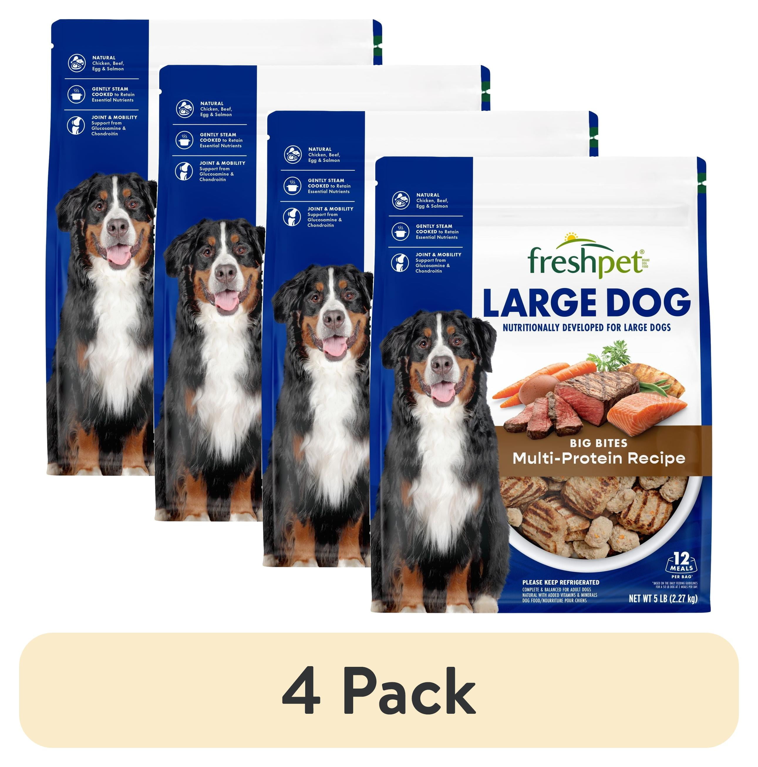 4 pack) Freshpet Fresh Dog Food, Large Dog Multi-Protein: Chicken