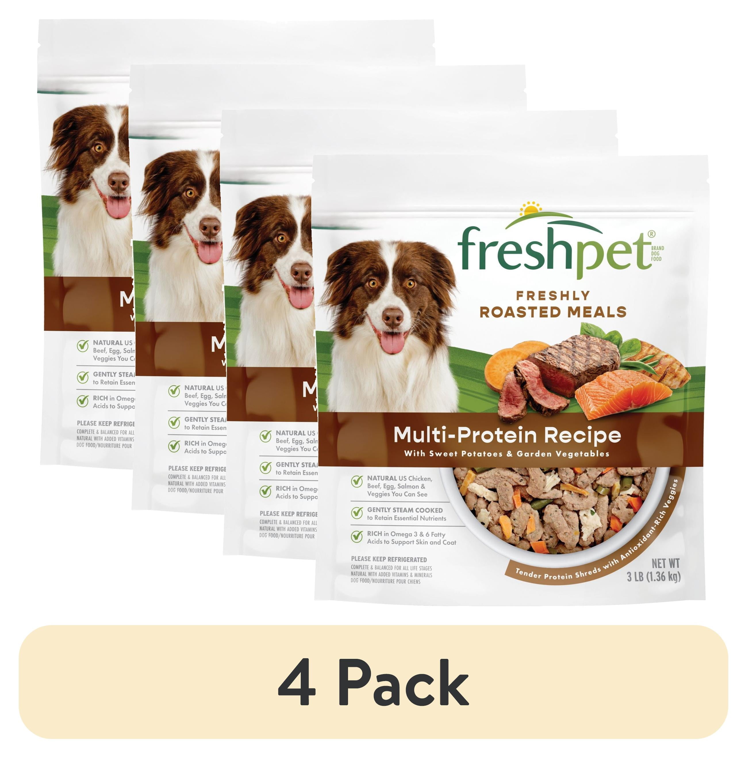 3 pack) Freshpet Fresh Dog Food, Multi-Protein Recipe, Freshly