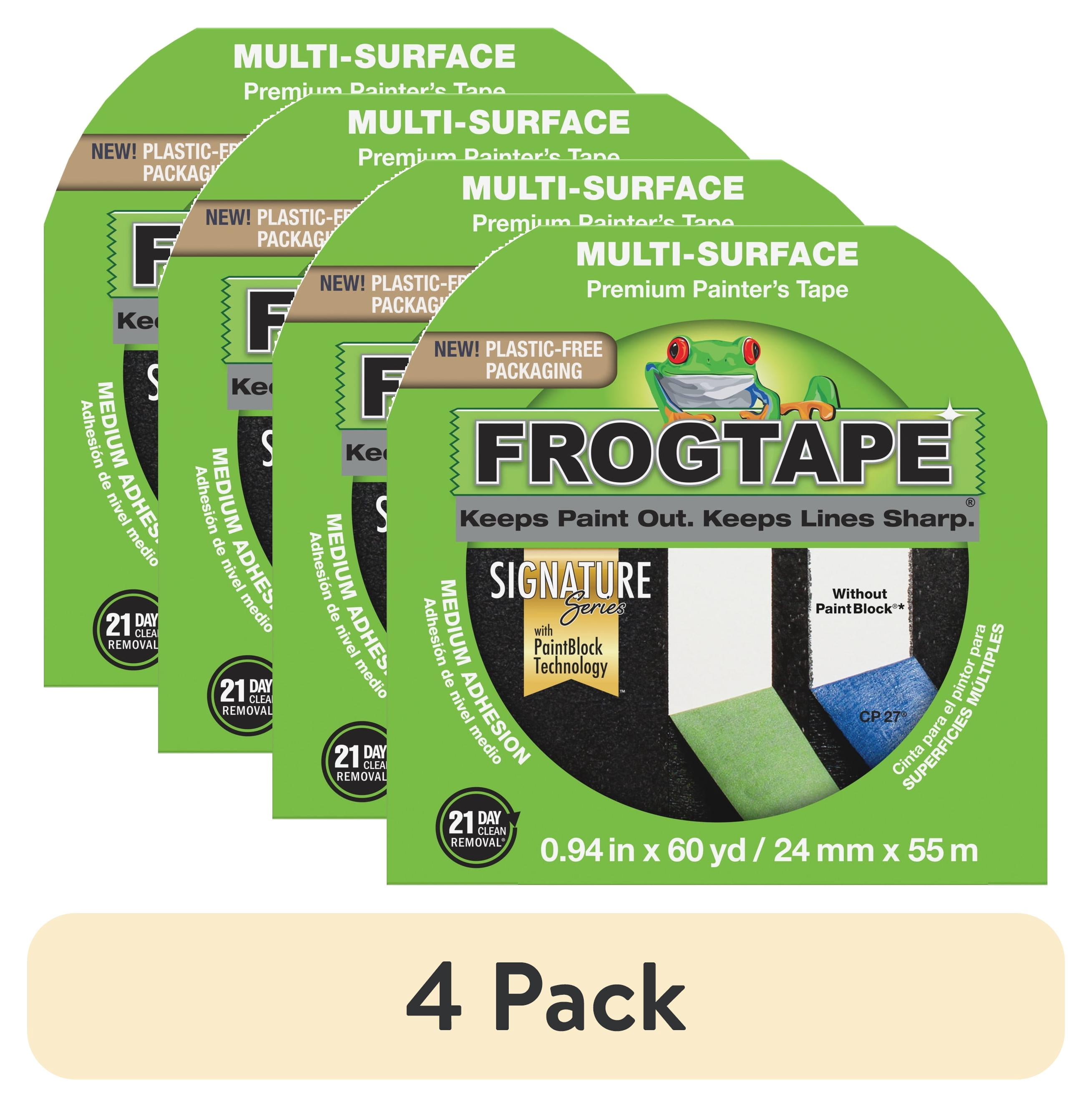 (4 pack) FrogTape 0.94 in. x 60 yd. Green Multi-Surface Painter's Tape