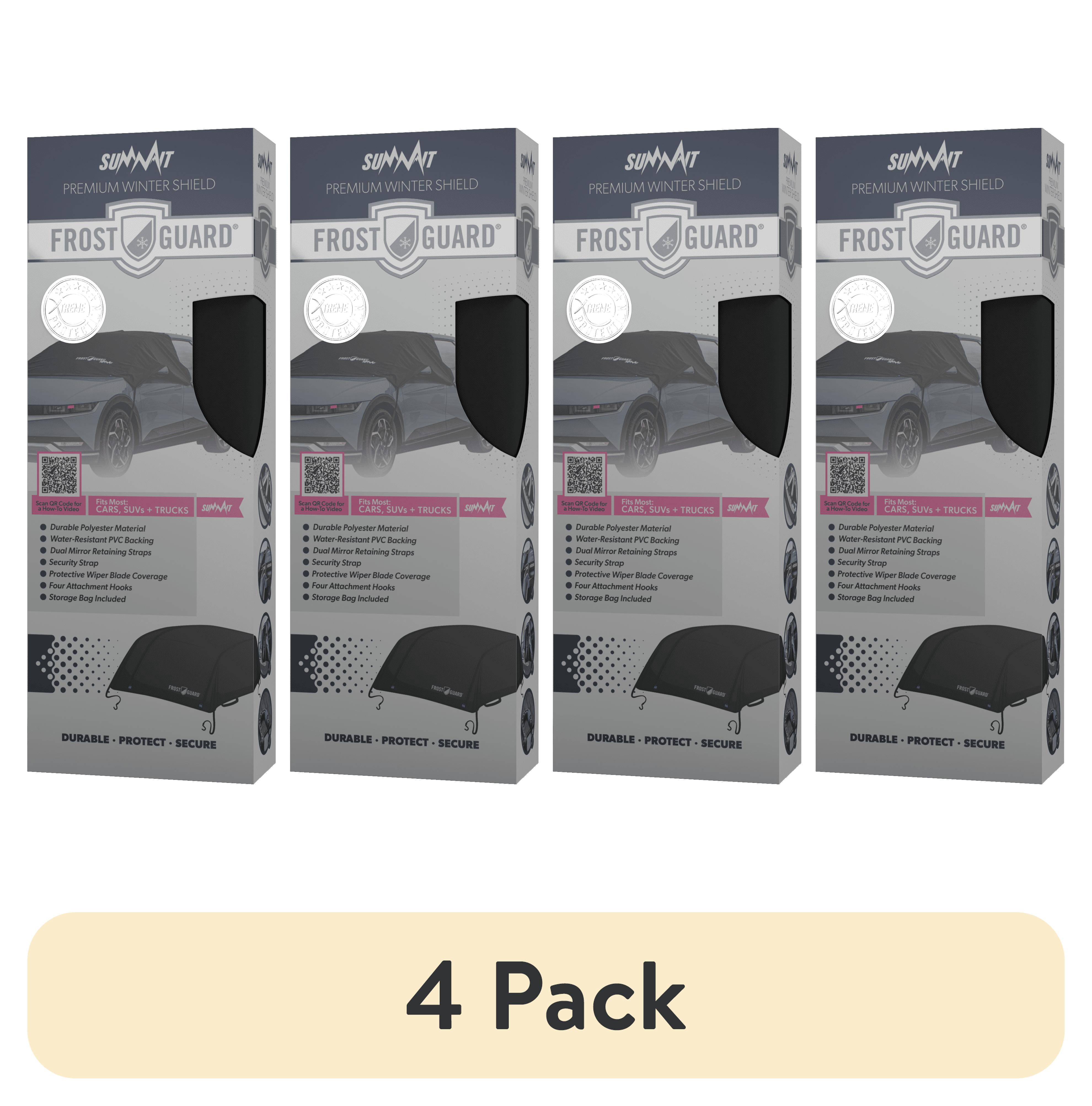 (4 pack) FrostGuard Summit Automotive Winter Windshield Cover, Blocks Ice, Frost, & Snow. Fits most cars, trucks & SUVs.