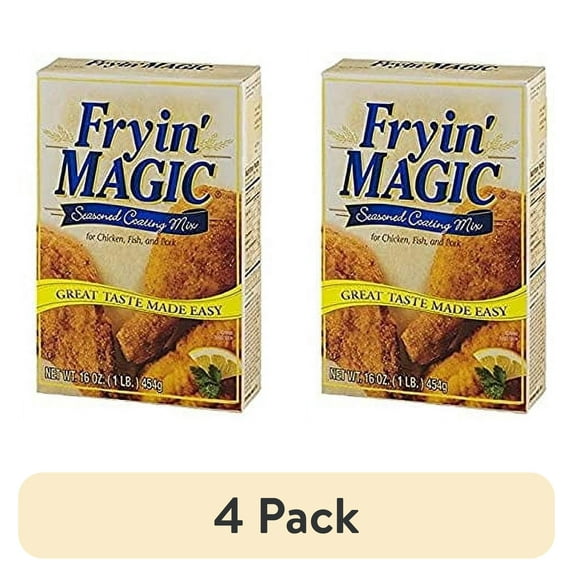 (4 pack) Fryin' Magic Seasoned Coating Mix (Two-Pack)