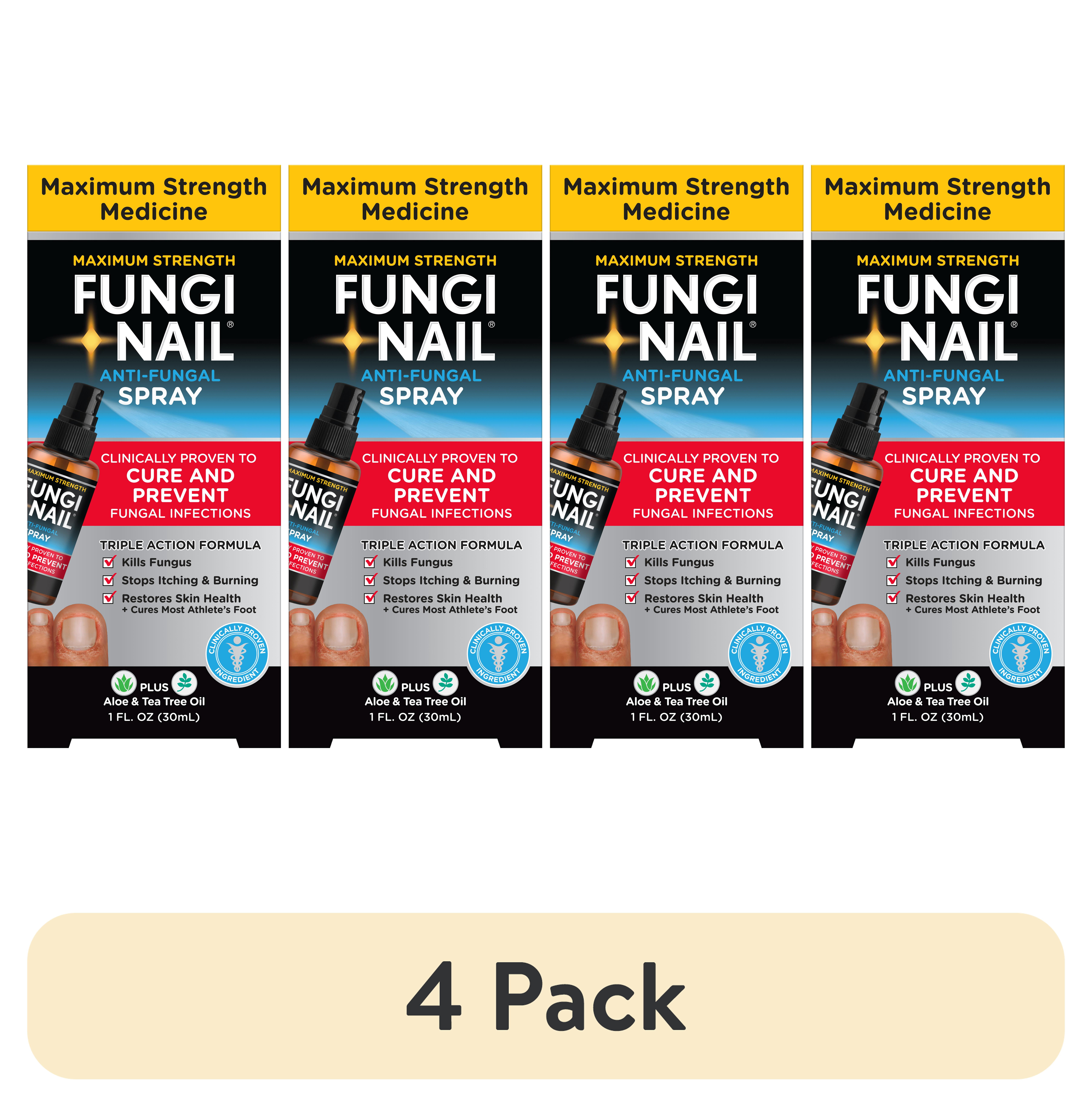 (4 pack) Fungi-Nail Anti-Fungal Foot Spray, 1 Fl Oz