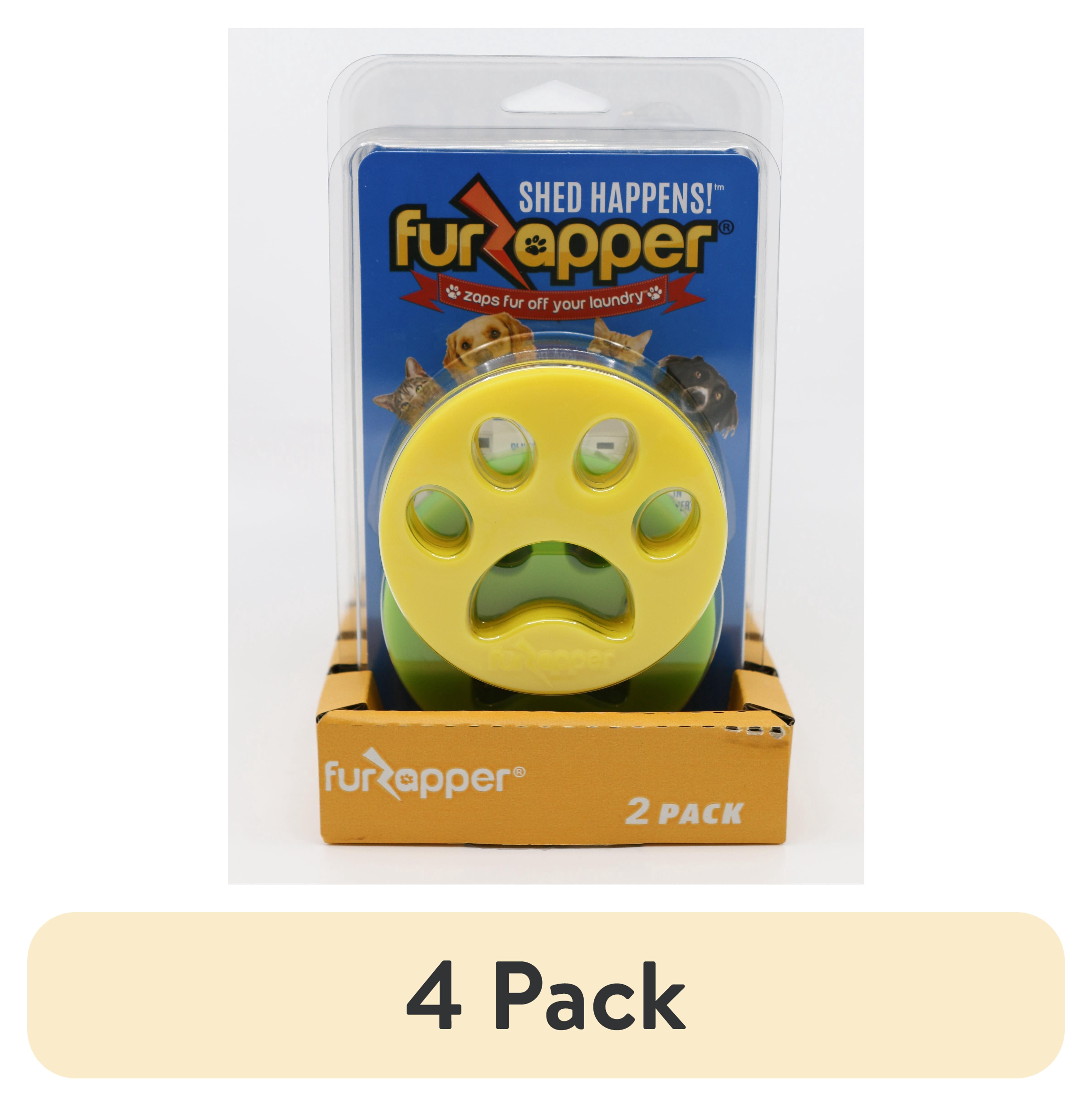 (4 pack) FurZapper Pet Hair and Lint Remover, Silicone, Reusable, 2-Count, Fragrance Free, Hypoallergenic
