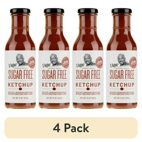 (4 pack) G Hughes Sugar Free Ketchup, 13 oz