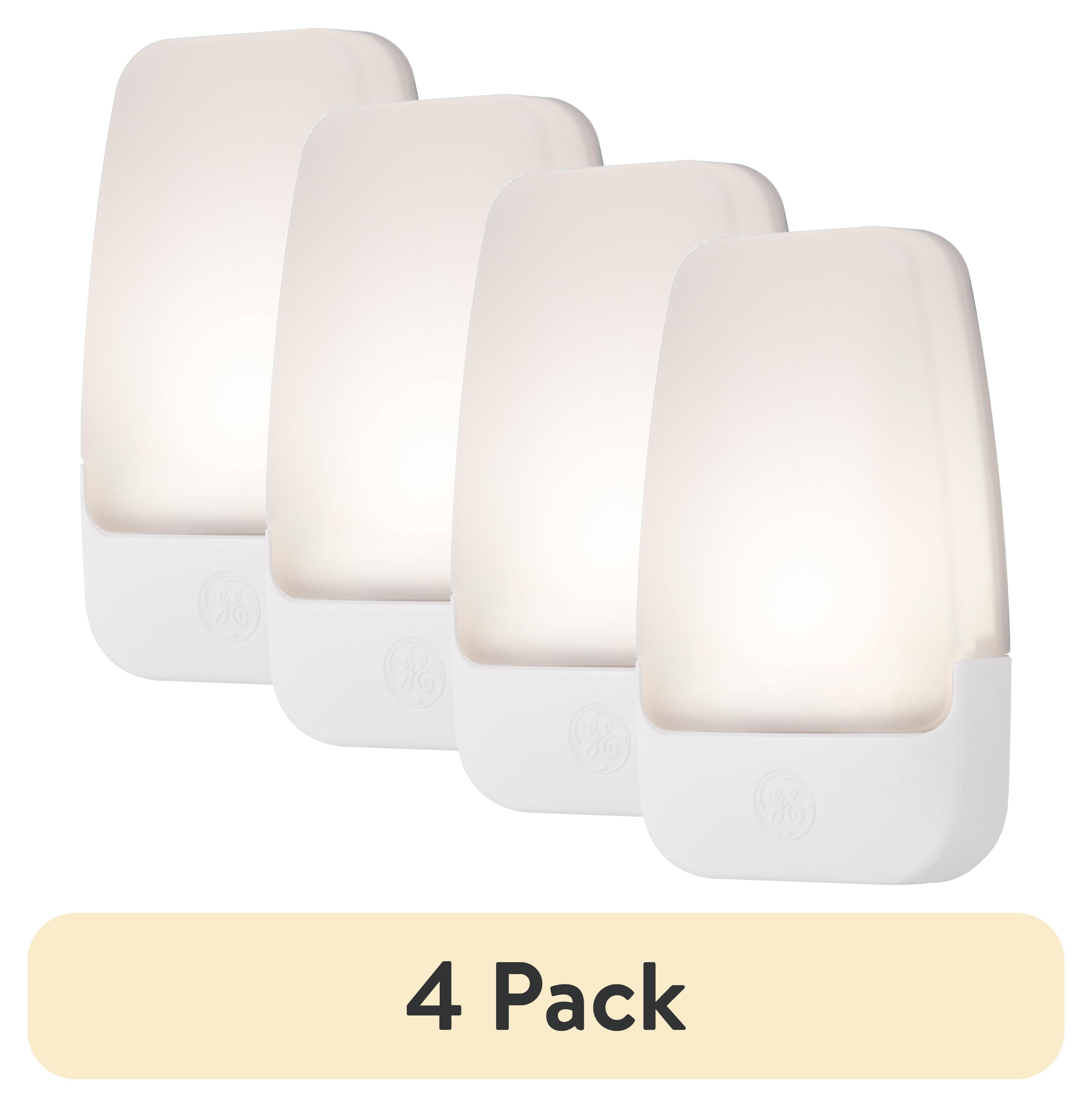 White LED Night Light with Dusk to Dawn Sensor, 4-Pack