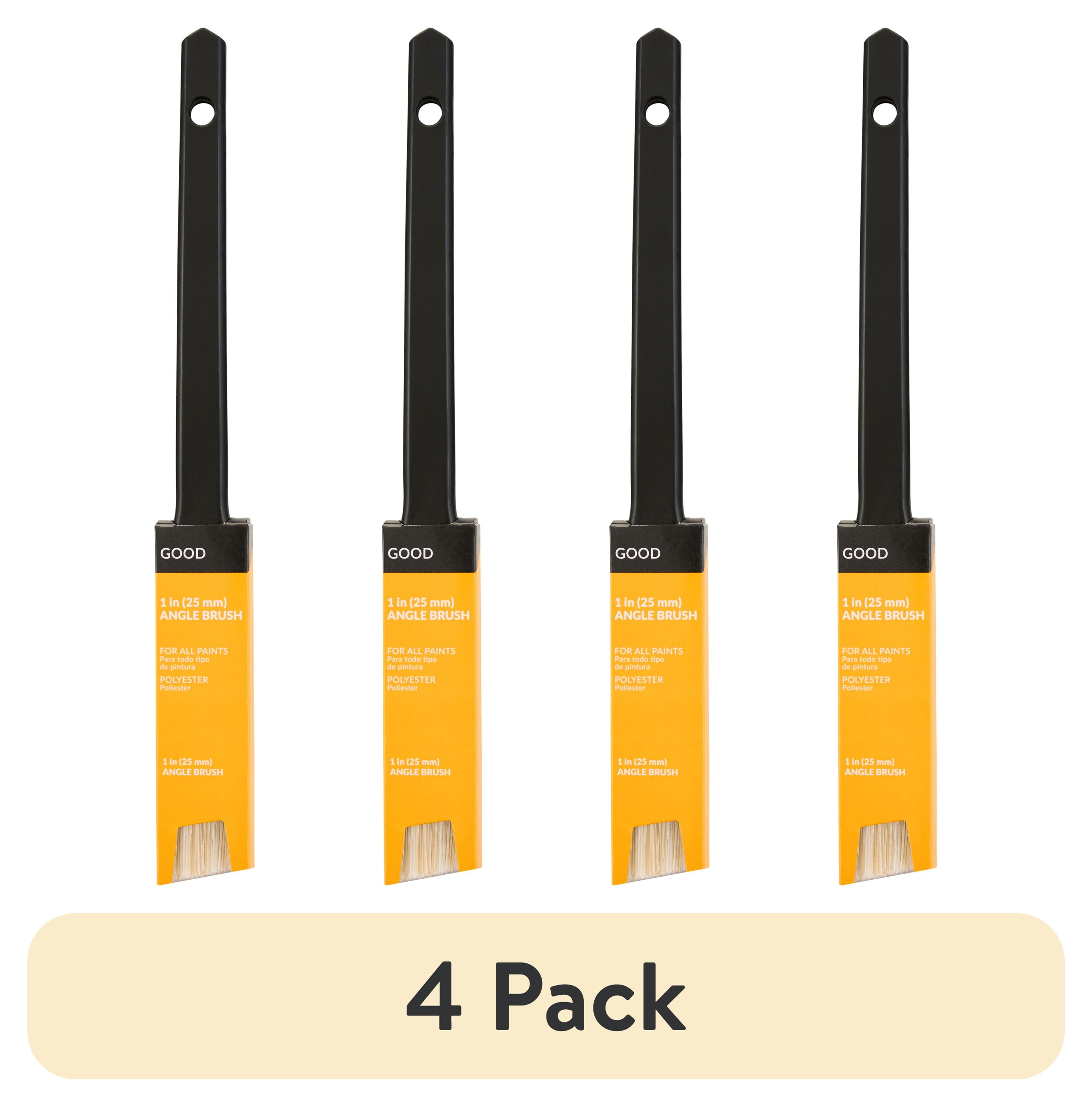(4 pack) GOOD 1" Polyester Angle Brush